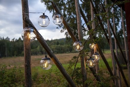 Globe solcellelysslynge 10 cm - svart og transparent - Belysning - Utebelysning - Solcelle utelys & solcellelamper
