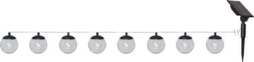 Globe solcellelysslynge 10 cm - svart og transparent - Belysning - Utebelysning - Solcelle utelys & solcellelamper