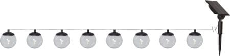 Globe solcellelysslynge 10 cm - svart og transparent - Belysning - Utebelysning - Solcelle utelys & solcellelamper