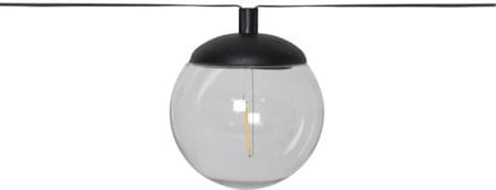 Globe solcellelysslynge 10 cm - svart og transparent - Belysning - Utebelysning - Solcelle utelys & solcellelamper