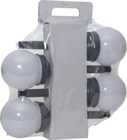 Globus 4-pakning solcellepullerter 27 cm - hvit - Belysning - Utebelysning