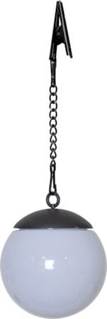 Globus solcelledekorasjon 10 cm - hvit og svart - Belysning - Utebelysning - Solcelle utelys & solcellelamper
