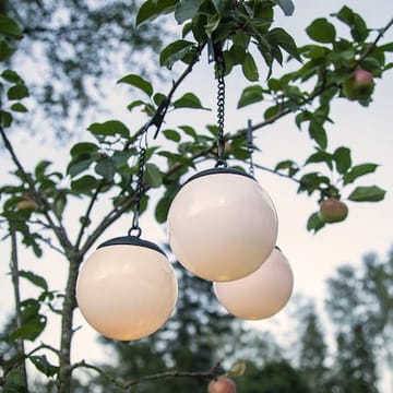 Globus solcelledekorasjon 10 cm - hvit og svart - Belysning - Utebelysning - Solcelle utelys & solcellelamper