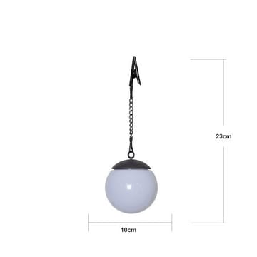 Globus solcelledekorasjon 10 cm - hvit og svart - Belysning - Utebelysning - Solcelle utelys & solcellelamper