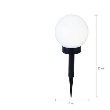 Globus solcelledekorasjon 15 cm - hvit - Belysning - Utebelysning - Solcelle utelys & solcellelamper
