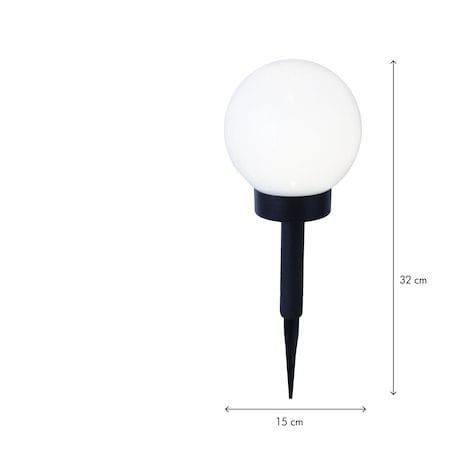Globus solcelledekorasjon 15 cm - hvit - Belysning - Utebelysning - Solcelle utelys & solcellelamper