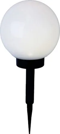 Globus solcelledekorasjon 20 cm - hvit og svart - Belysning - Utebelysning - Solcelle utelys & solcellelamper