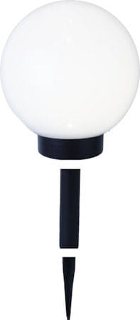Globus solcelledekorasjon 20 cm - hvit og svart - Belysning - Utebelysning - Solcelle utelys & solcellelamper