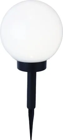 Globus solcelledekorasjon 20 cm - hvit og svart - Belysning - Utebelysning - Solcelle utelys & solcellelamper