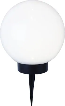 Globus solcelledekorasjon 20 cm - hvit og svart - Belysning - Utebelysning - Solcelle utelys & solcellelamper