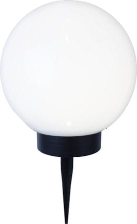Globus solcelledekorasjon 20 cm - hvit og svart - Belysning - Utebelysning - Solcelle utelys & solcellelamper