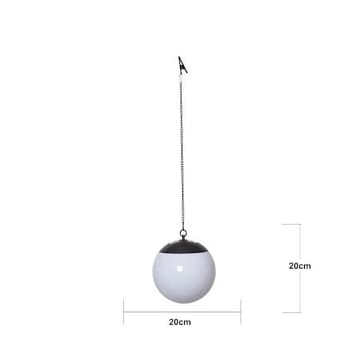 Globus solcelledekorasjon 20 cm - hvit - Belysning - Utebelysning - Solcelle utelys & solcellelamper