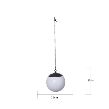 Globus solcelledekorasjon 20 cm - hvit - Belysning - Utebelysning - Solcelle utelys & solcellelamper