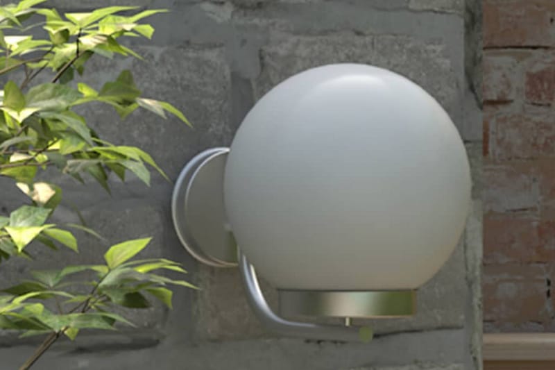 Hage vegglampe 32 cm - Hvit/Rustfritt Stål - Belysning - Utebelysning
