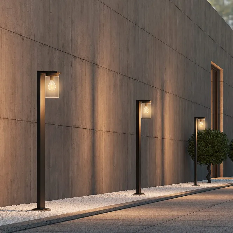 Hagelampe Ardila - 100 cm, Matt svart - Belysning - Utebelysning