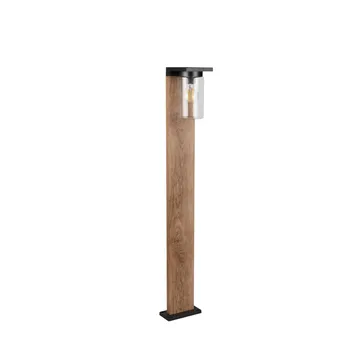 Hagelampe Ardila - 100 cm, Tre/mattsvart - Belysning - Utebelysning