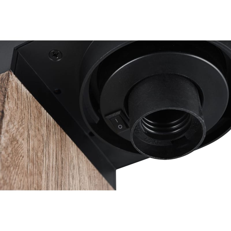 Hagelampe Ardila - 65 cm, Tre/mattsvart - Belysning - Utebelysning