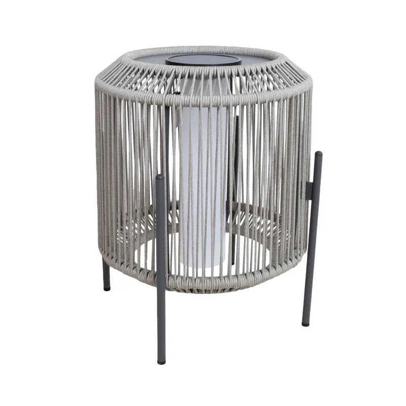 Hagelampe HOME4YOU Bredami med solcellepanel grå, Grå