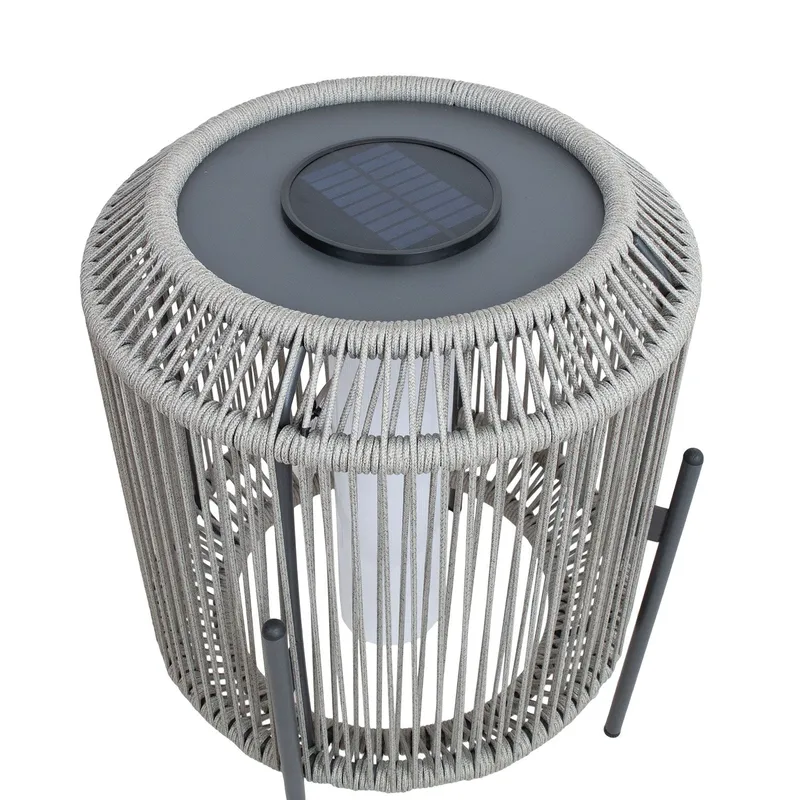 Hagelampe HOME4YOU Bredami med solcellepanel grå - Grå - Belysning - Utebelysning - Solcelle utelys & solcellelamper