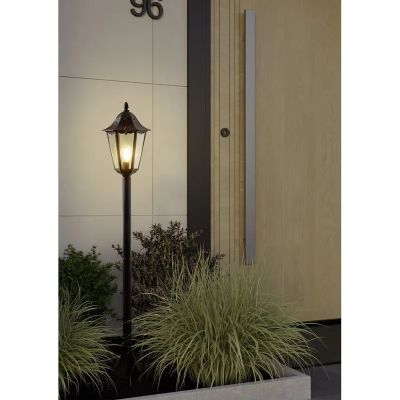 Hagelykt Navedo - Svart/Sølvpatina, 1200 mm - Belysning - Utebelysning - Stolpelykt & portlykt