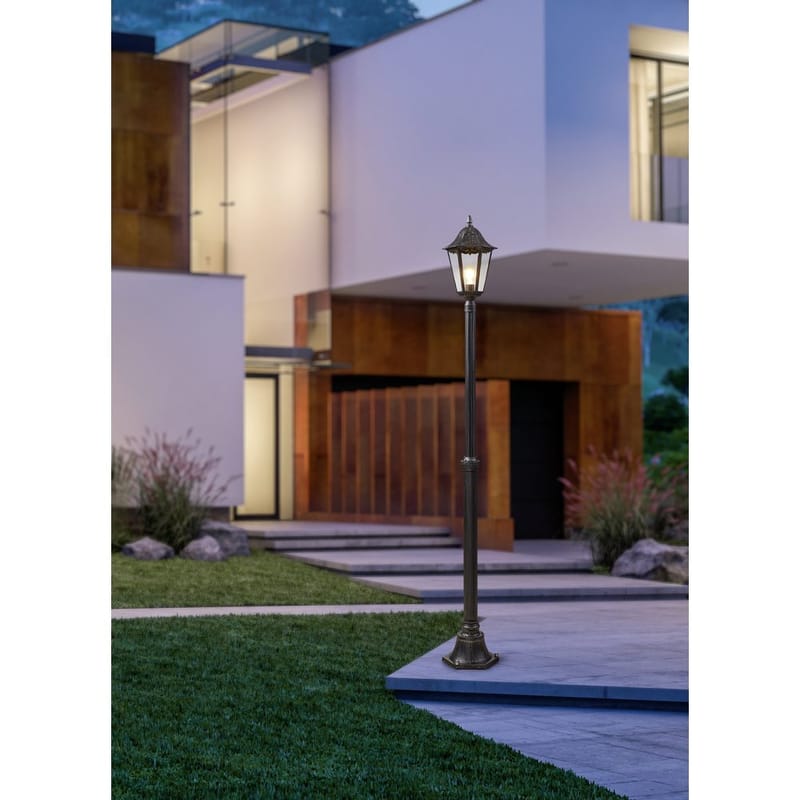 Hagelykt Navedo - Svart/Sølvpatina, 2000 mm - Belysning - Utebelysning - Stolpelykt & portlykt