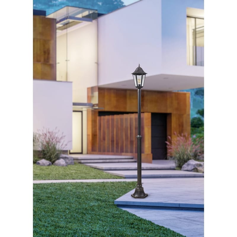 Hagelykt Navedo - Svart/Sølvpatina, 2000 mm - Belysning - Utebelysning - Stolpelykt & portlykt