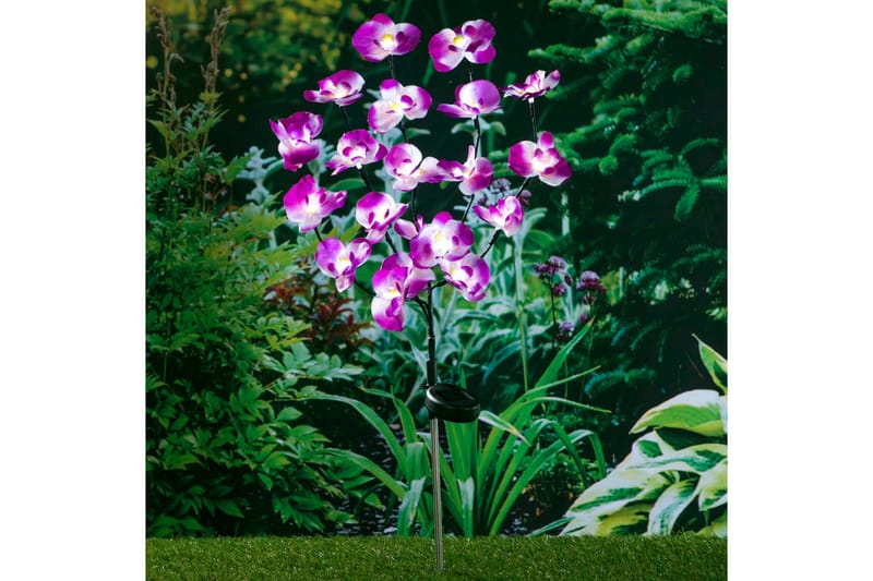 HI LED Soldrevet hagelys 75 cm - Lilla - Belysning - Utebelysning - Solcelle utelys & solcellelamper