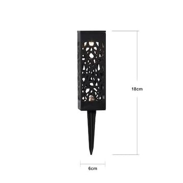 Izola 2-pakning solcelledekorasjon 18 cm - svart - Belysning - Utebelysning - Solcelle utelys & solcellelamper