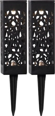 Izola 2-pakning solcelledekorasjon 18 cm - svart - Belysning - Utebelysning - Solcelle utelys & solcellelamper