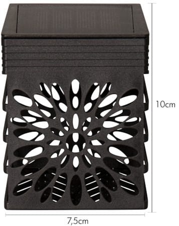 Izola Wall 2-pakning solcellevegglykt 7,5 cm - svart - Belysning - Utebelysning - Solcelle utelys & solcellelamper