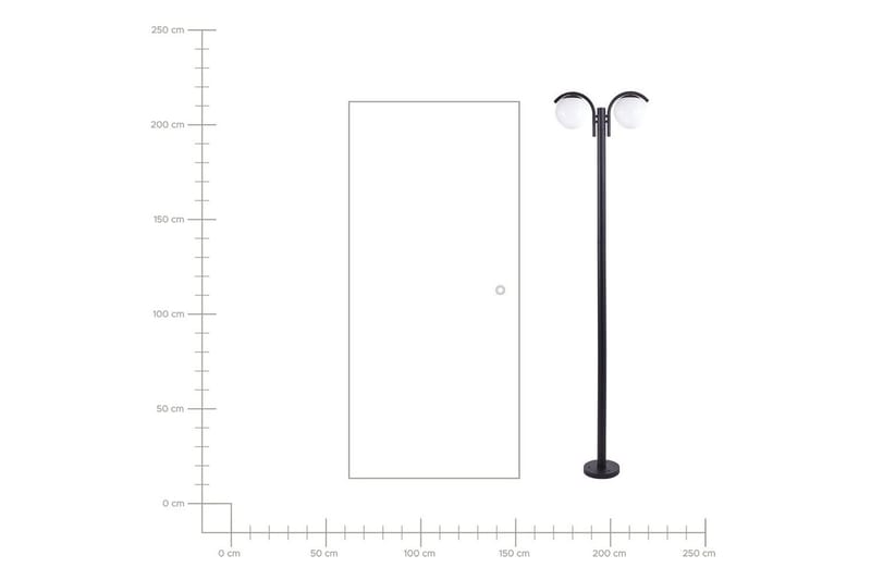 Kulsi Lyktestolpe 205 cm - Svart - Belysning - Utebelysning - Stolpelykt & portlykt