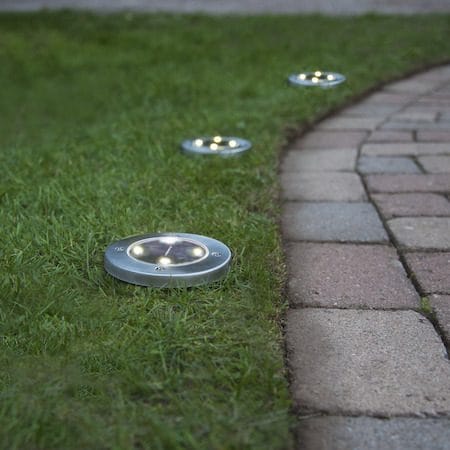 Lawnlight 3-pakning solcellespotlight 11,5 cm - sølv - Belysning - Utebelysning - Solcelle utelys & solcellelamper