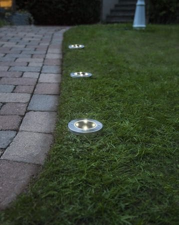 Lawnlight 3-pakning solcellespotlight 11,5 cm - sølv - Belysning - Utebelysning - Solcelle utelys & solcellelamper