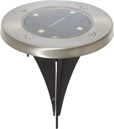 Lawnlight 3-pakning solcellespotlight 11,5 cm - sølv - Belysning - Utebelysning - Solcelle utelys & solcellelamper