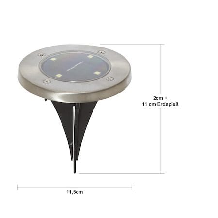 Lawnlight 3-pakning solcellespotlight 11,5 cm - sølv - Belysning - Utebelysning - Solcelle utelys & solcellelamper