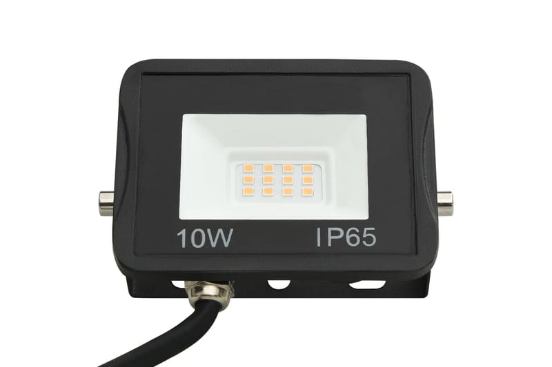 LED-flomlys 10 W varmhvit - Svart - Belysning - Utebelysning