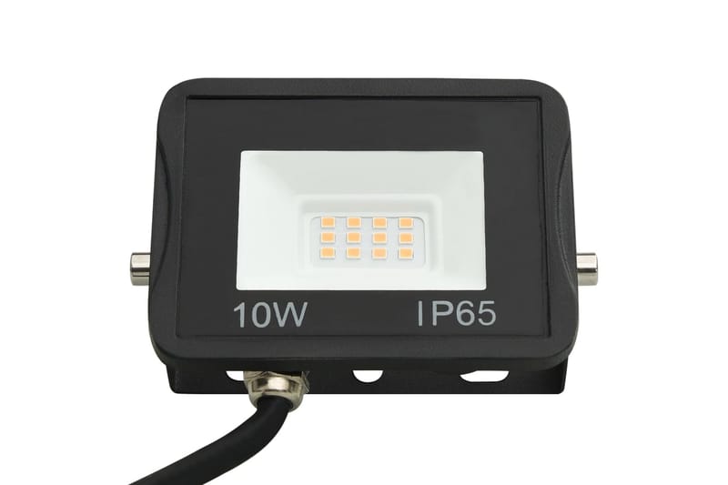 LED-flomlys 10 W varmhvit - Svart - Lyskaster - Utebelysning - Fasadebelysning