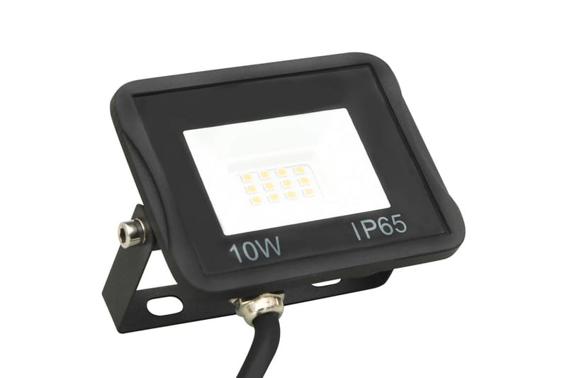 LED-flomlys 10 W varmhvit - Svart - Belysning - Utebelysning