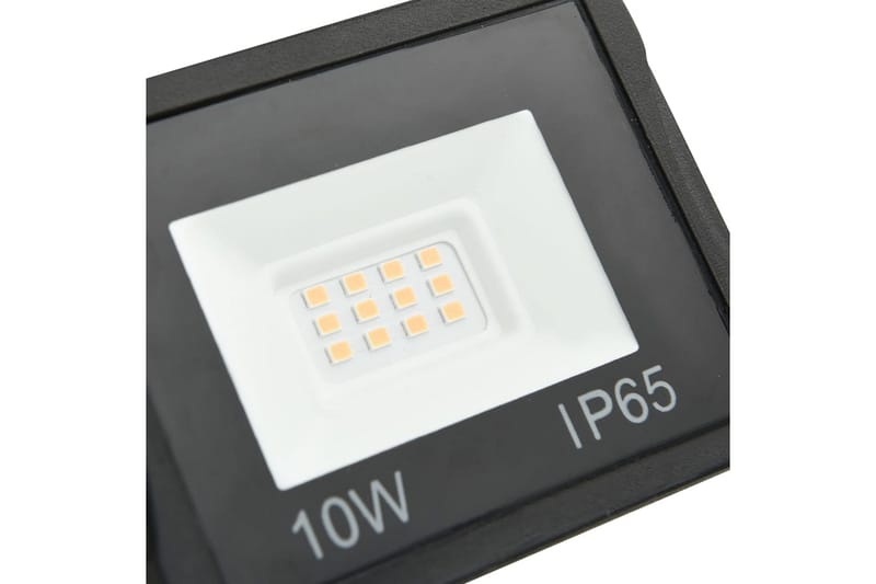 LED-flomlys 10 W varmhvit - Svart - Belysning - Utebelysning