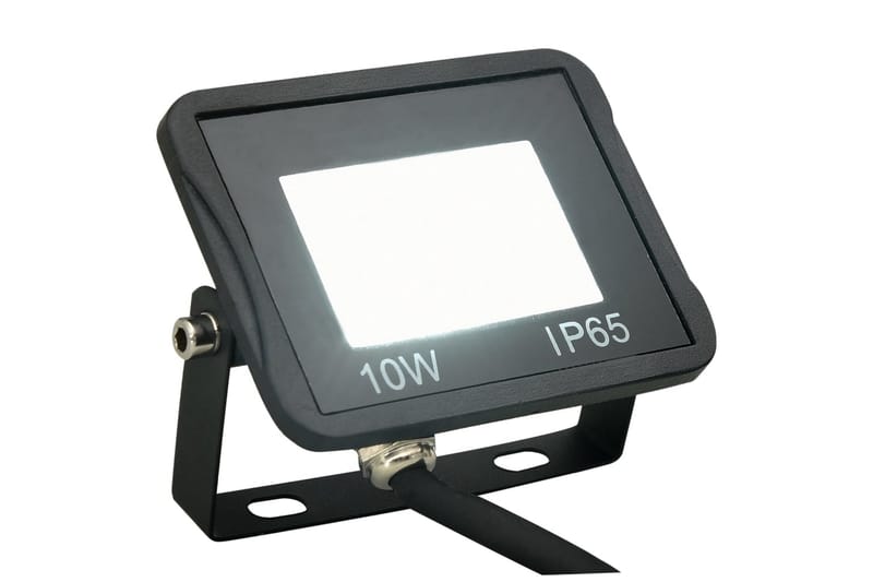 LED-flomlys 2 stk 10 W kaldhvit - Svart - Belysning - Utebelysning