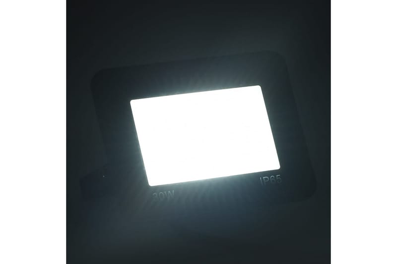 LED-flomlys 2 stk 30 W kaldhvit - Svart - Lyskaster - Utebelysning - Fasadebelysning