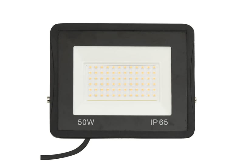 LED-flomlys 2 stk 50 W kaldhvit - Svart - Belysning - Utebelysning