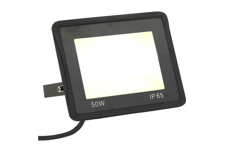 LED-flomlys 2 stk 50 W varmhvit - Svart - Belysning - Utebelysning