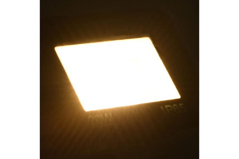 LED-flomlys 20 W varmhvit - Svart - Lyskaster - Utebelysning - Fasadebelysning