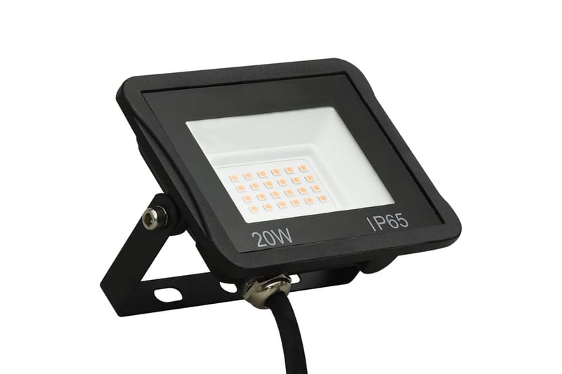 LED-flomlys 20 W varmhvit - Svart - Belysning - Utebelysning