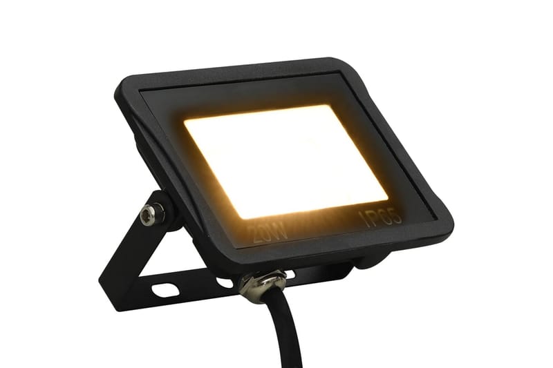 LED-flomlys 20 W varmhvit - Svart - Belysning - Utebelysning