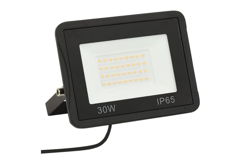 LED-flomlys 30 W varmhvit - Svart - Lyskaster - Utebelysning - Fasadebelysning