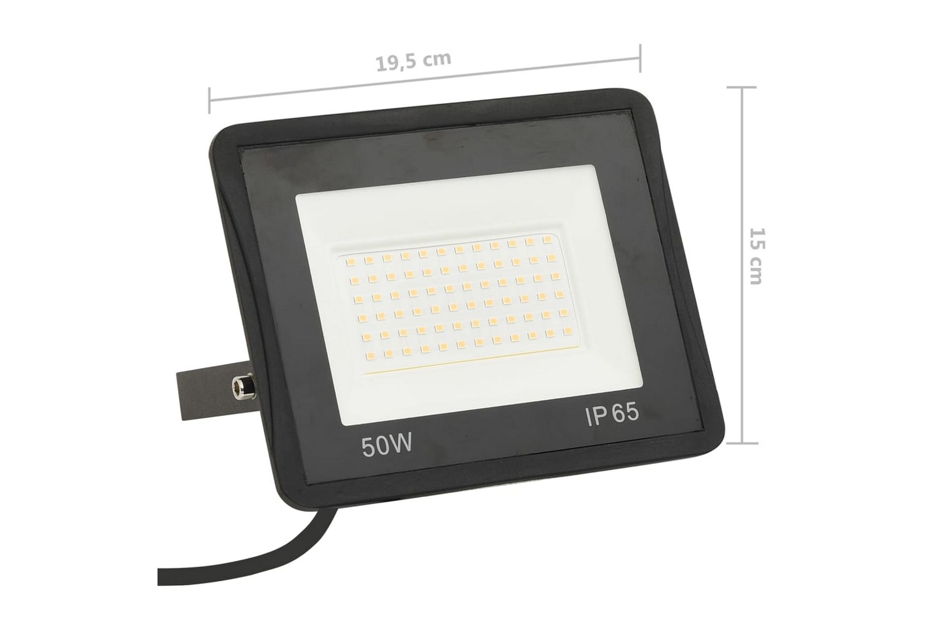 LED-flomlys 50 W kaldhvit - Svart - Belysning - Utebelysning