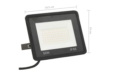 LED-flomlys 50 W kaldhvit - Svart - Belysning - Utebelysning
