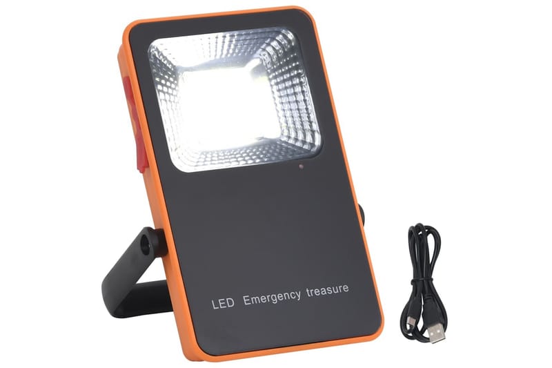 LED-flomlys ABS 5 W kaldhvit - Svart - Fasadebelysning - Utebelysning - Lyskaster